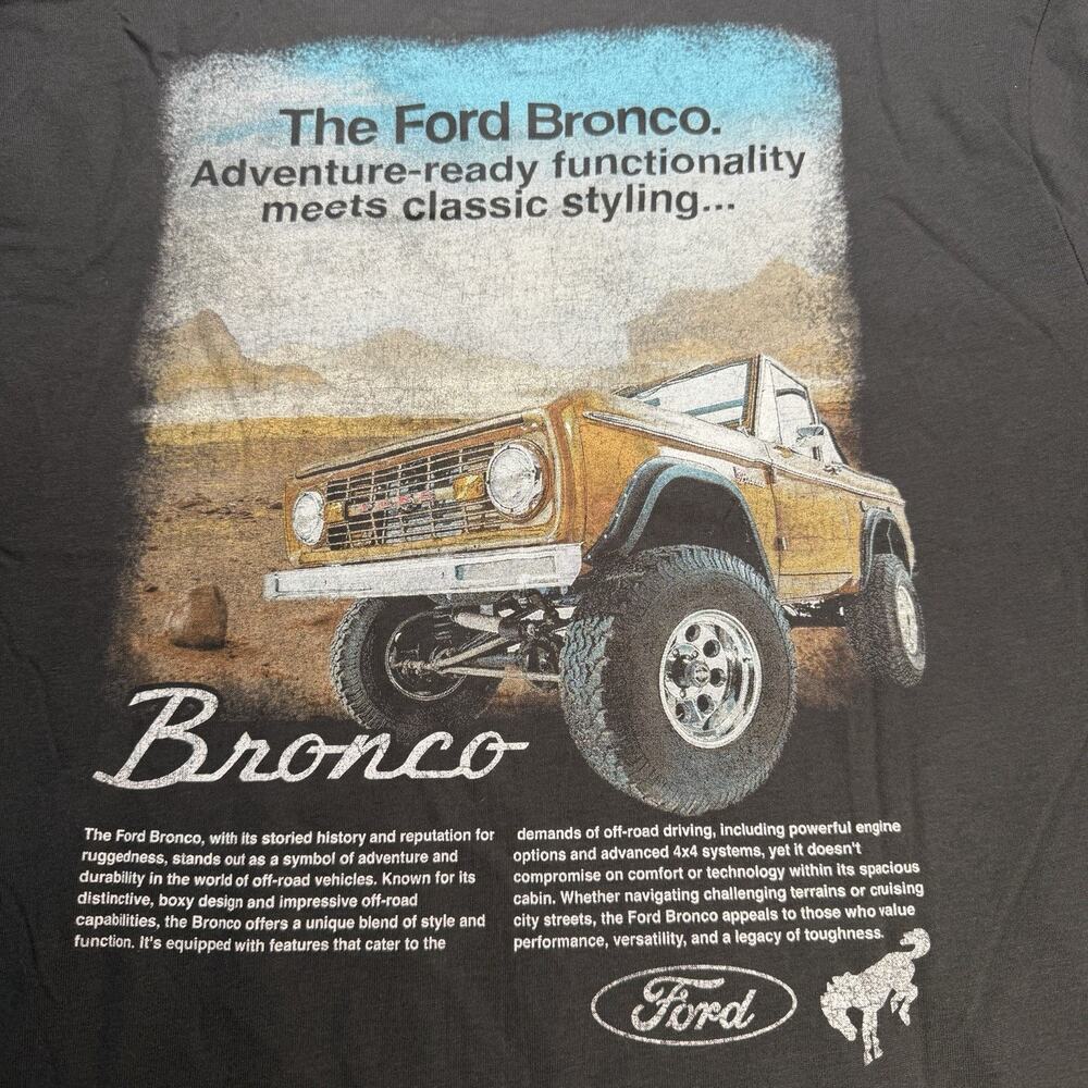 Licensed Ford Bronco Country Men's Graphic T-Shirt Size Medium Black